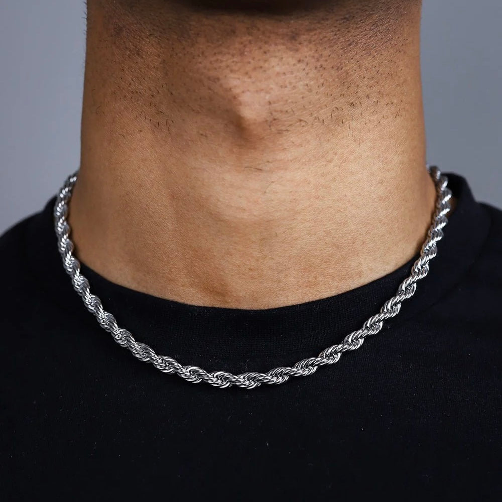 5MM ROPE CHAIN - WHITE GOLD