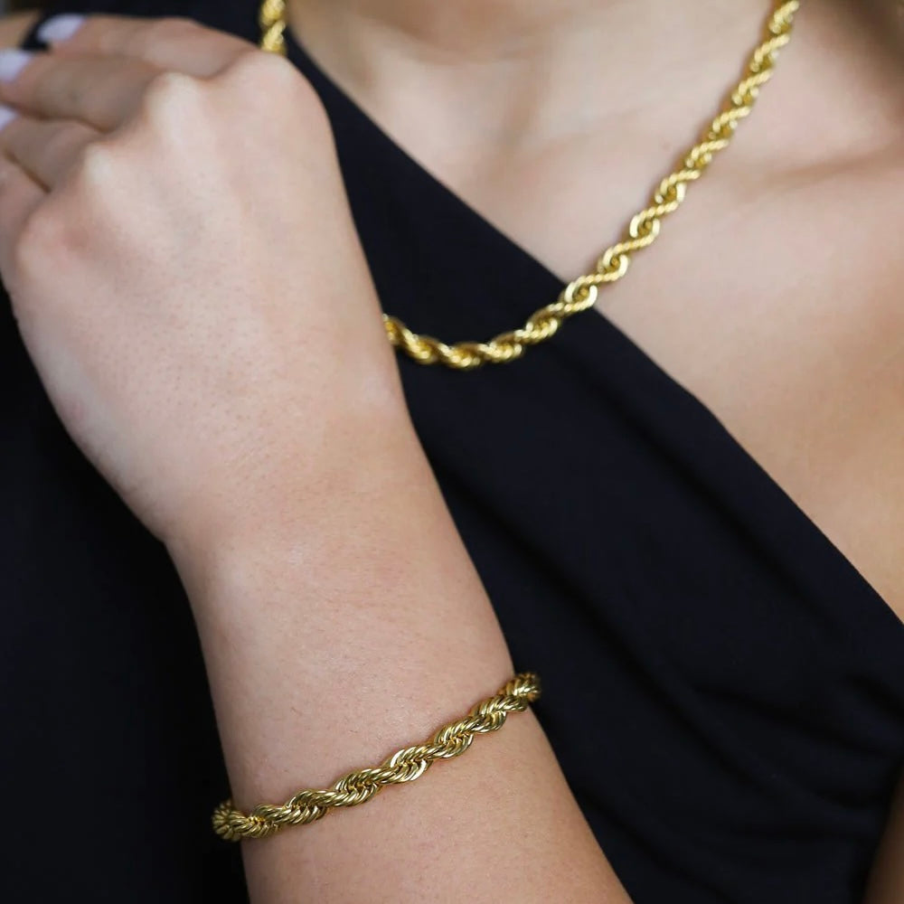 5MM ROPE BRACELET - GOLD