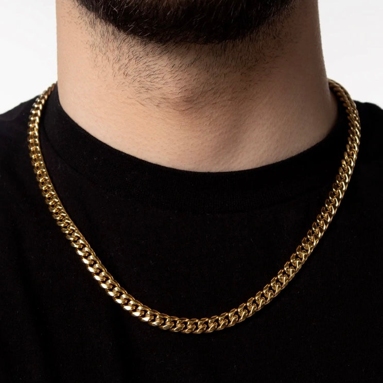 8MM CUBAN LINK CHAIN - GOLD