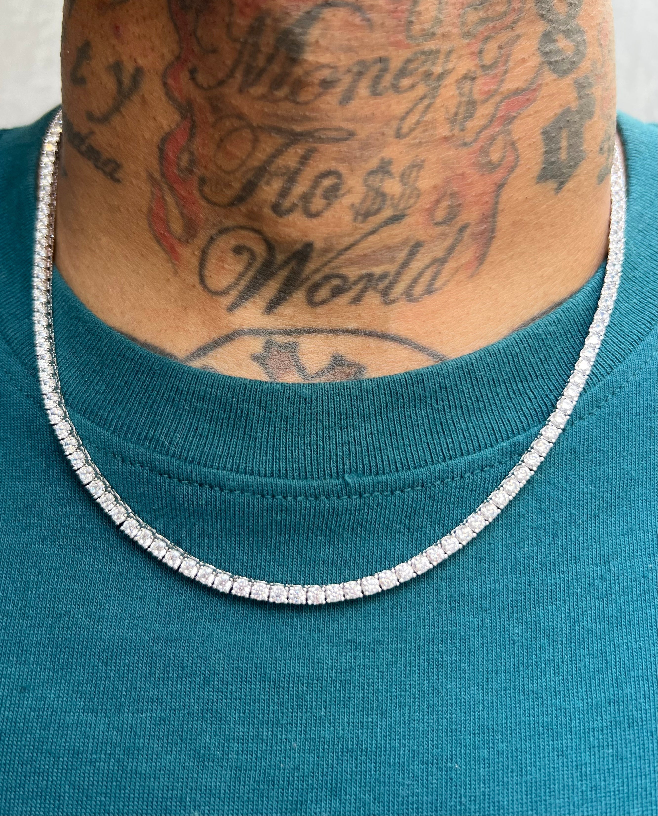 White gold tennis chain