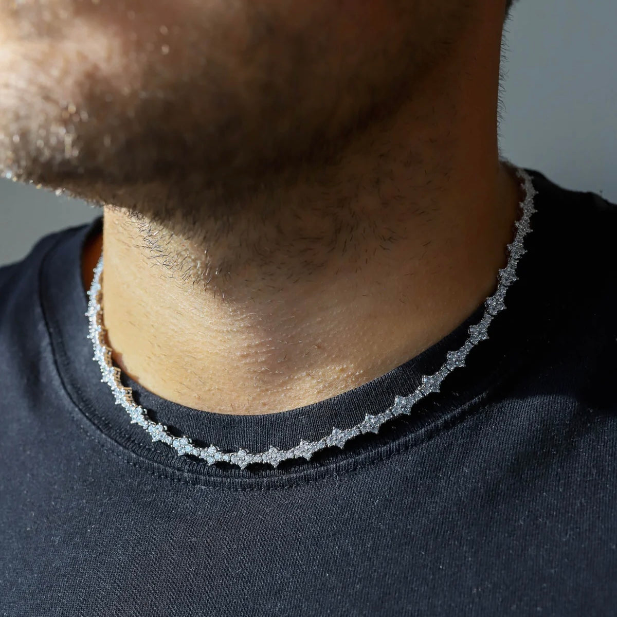 3MM HONEYCOMB CHAIN – WHITE GOLD